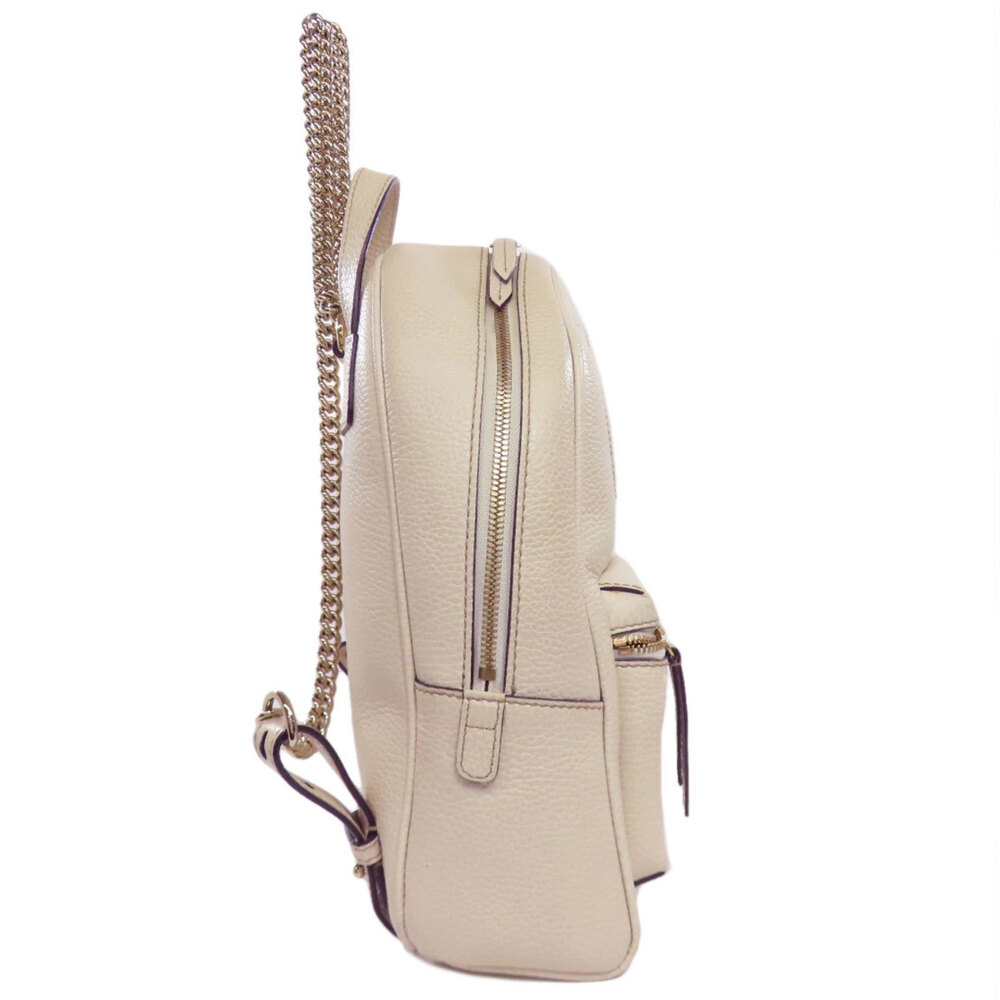 Gucci Authentic White Leather Backpack - image 3